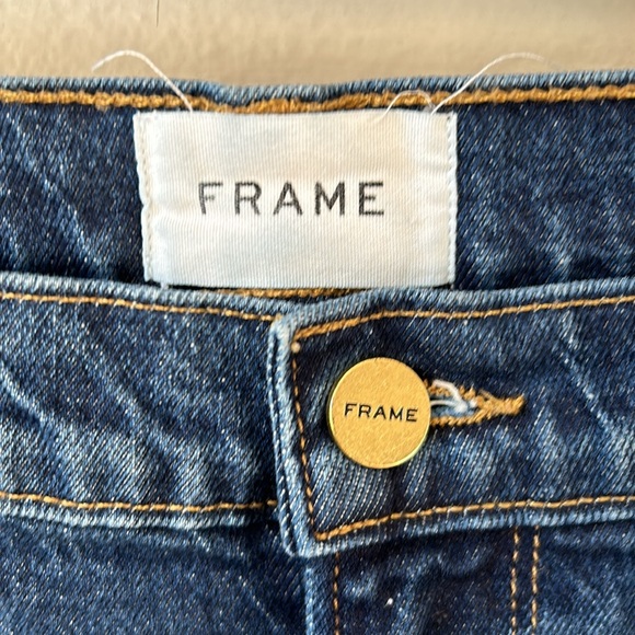 Frame Ali Crop Wide Leg Denim Dark Wash Jeans Size 29 - Picture 4 of 6